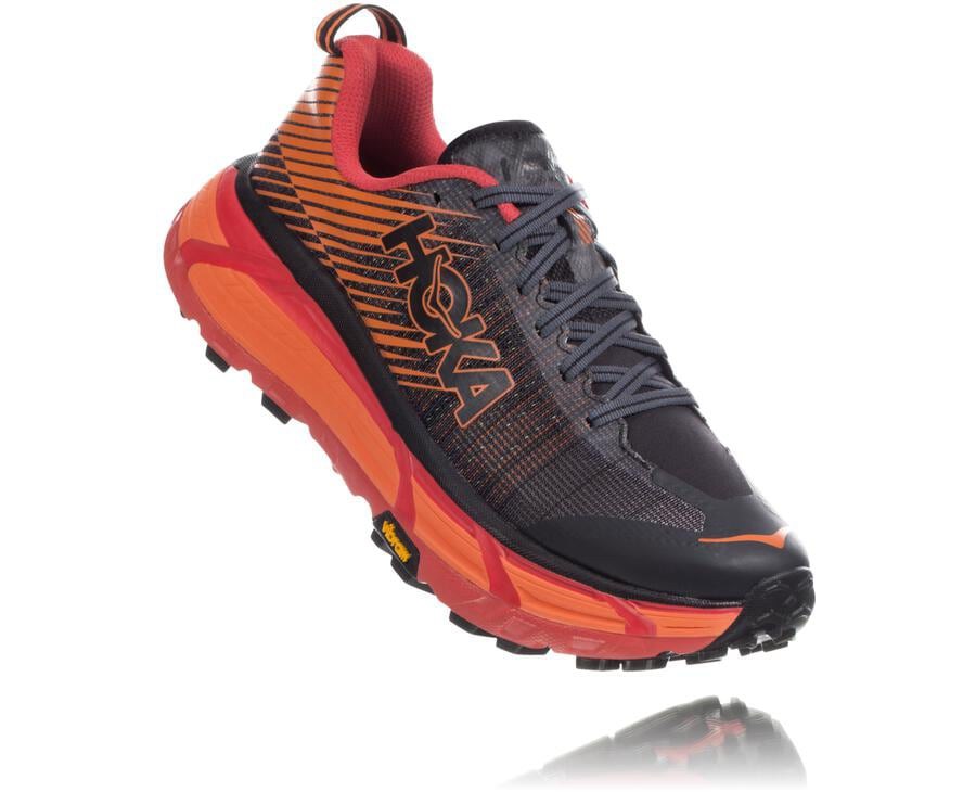 Trail Shoes Mens - Hoka One One EVO Mafate 2 - Black/Red - TBUJDLP-23